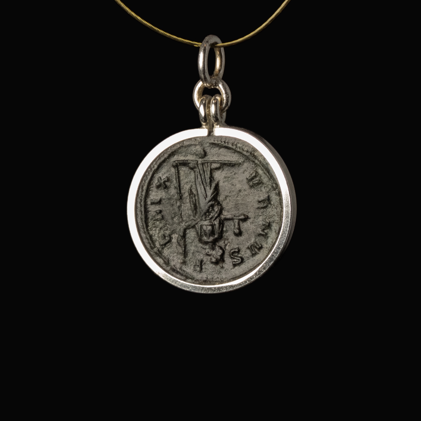 Silver pendant with Roman coin of Ulpia Severina, wife of Aurelian