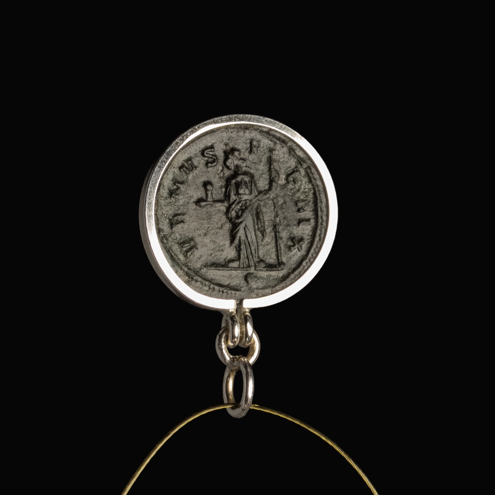Silver pendant with Roman coin of Ulpia Severina, wife of Aurelian
