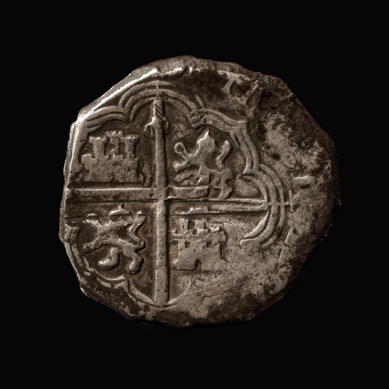 Spain, 4 Reales cob coin, Granada mint, 1590-1597