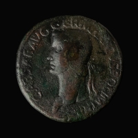 Roman Empire, Caligula (37-41 AD), Æ Sestertius, 'The Three Graces'