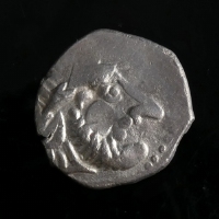 Danubian Celts, Pannonia, AR Tetradrachm, 'Kugelwange' Type