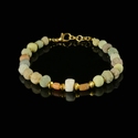 Bracelet with Egyptian faience, coral and shell beads