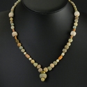 Necklace with Egyptian faience, coral and shell beads