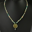 Necklace with Egyptian semi-precious stone, shell, faience