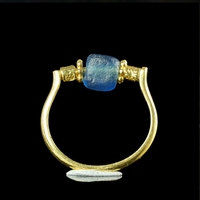 Ring with Roman blue glass bead