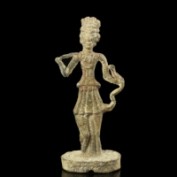 Ancient Roman lead votive figurine of a female deity
