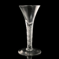 England, Georgian wine glass with air twist stem