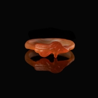 Ancient Egyptian carnelian ring with Eye of Horus