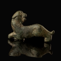 Early Medieval bronze Lioness applique