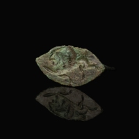 Ancient Greek bronze ring with Lion