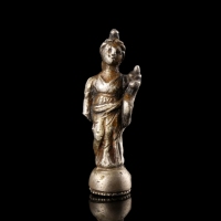 Ancient Roman silver Isis / Fortuna statuette