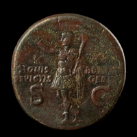 Roman Empire, Germanicus Æ Dupondius, issued under Caligula