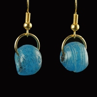 Earrings with Egyptian glass beads
