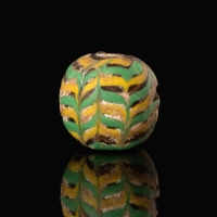 Medieval Viking trailed glass bead