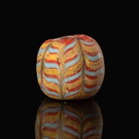 Medieval Viking trailed glass bead