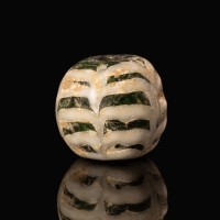 Medieval Viking trailed glass bead