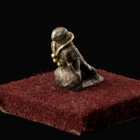 Ancient Roman silver Eagle with gold necklace