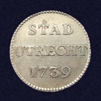 Utrecht, duit 1739, afslag in zilver
