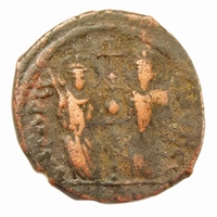 Byzantine Empire, Justinus II & Sophia (565-578 AD) Æ follis