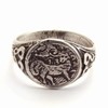 Silver engraved ring with Agnus Dei or 'Lamb of God'