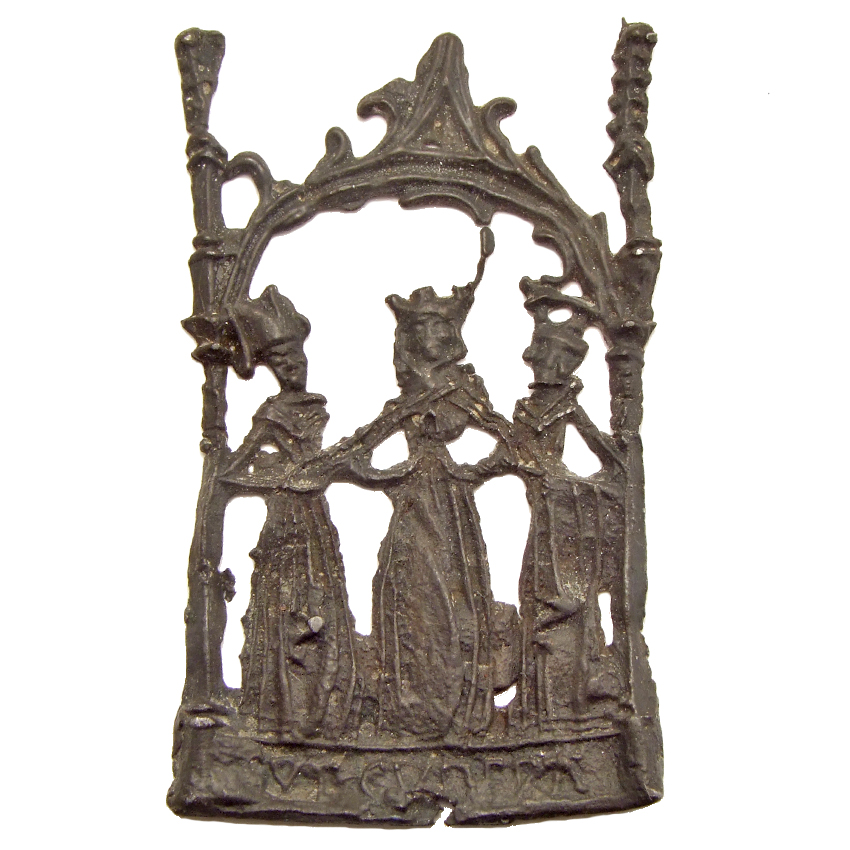 Pewter pilgrim badge 'Cunera of Rhenen', 1450-1500