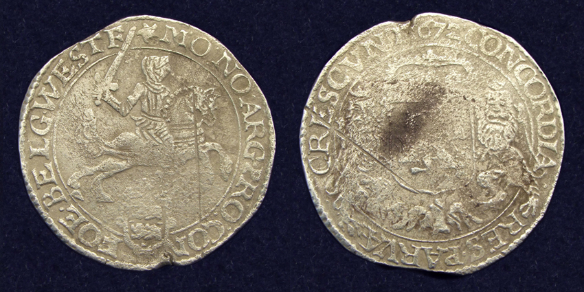 West-Friesland, ducaton 1672, recovered from 'de Liefde'