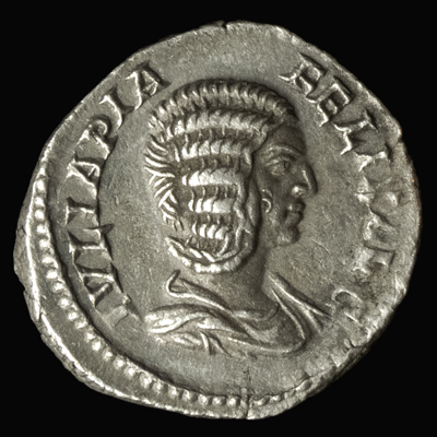 Portrait of Julia Domna on a Roman silver denarius